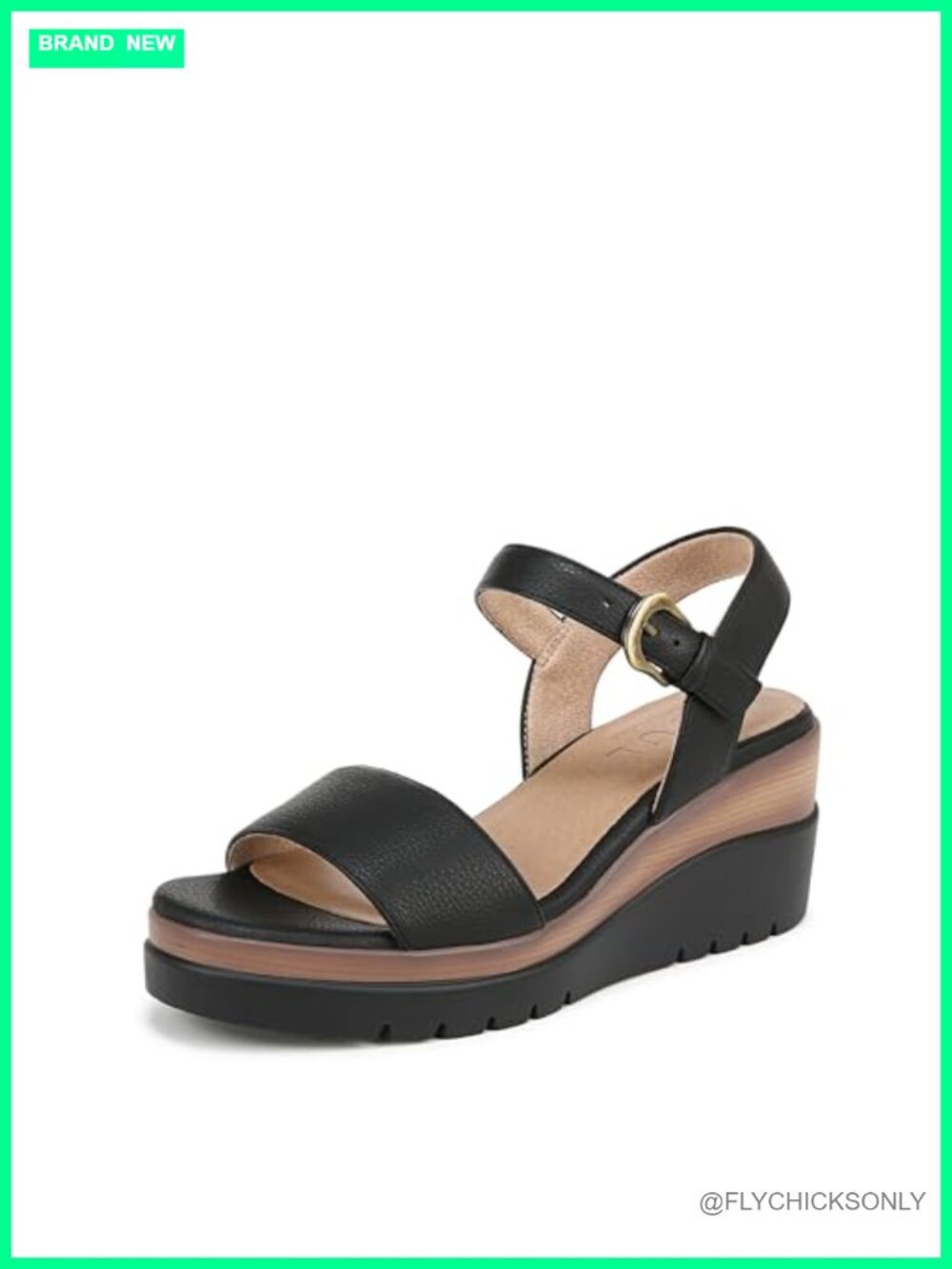 Wedge Sandals with Adjustable Strap & Memory Foam Insole